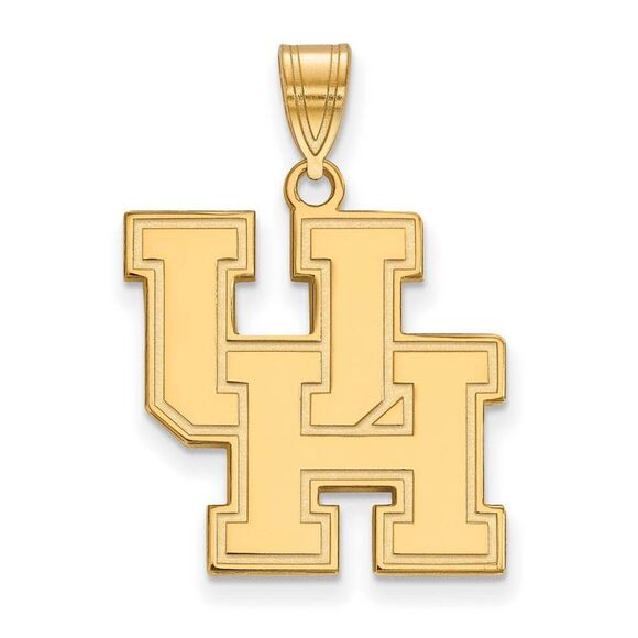 14k Yellow Gold U. of Houston Large Pendant